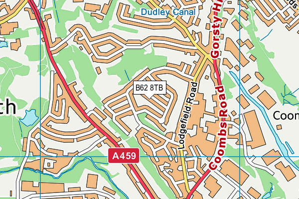 B62 8TB map - OS VectorMap District (Ordnance Survey)