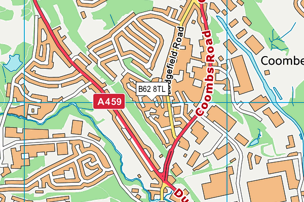 B62 8TL map - OS VectorMap District (Ordnance Survey)