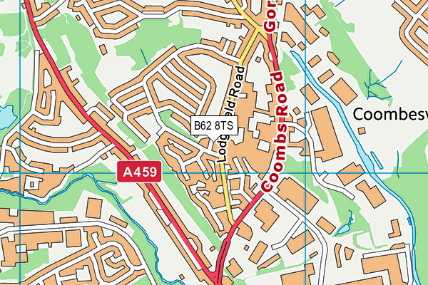 B62 8TS map - OS VectorMap District (Ordnance Survey)