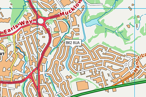 B62 8UA map - OS VectorMap District (Ordnance Survey)