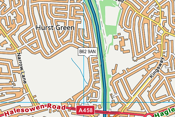 B62 9AN map - OS VectorMap District (Ordnance Survey)