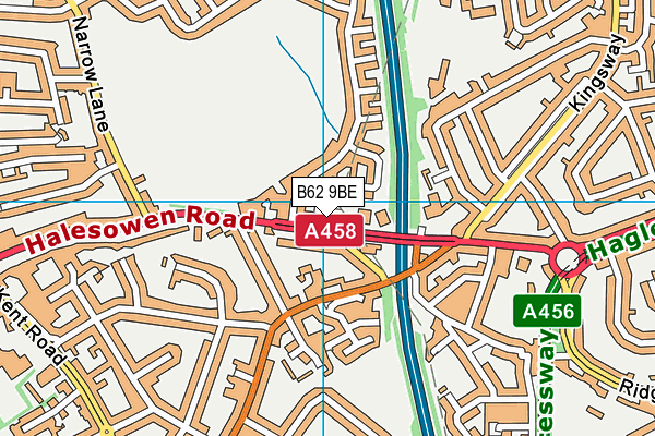 B62 9BE map - OS VectorMap District (Ordnance Survey)