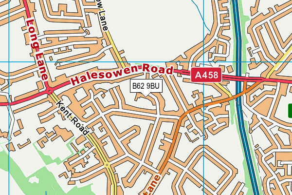 B62 9BU map - OS VectorMap District (Ordnance Survey)