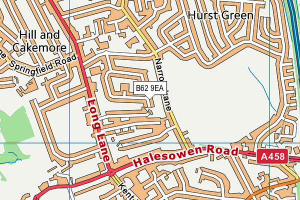 B62 9EA map - OS VectorMap District (Ordnance Survey)