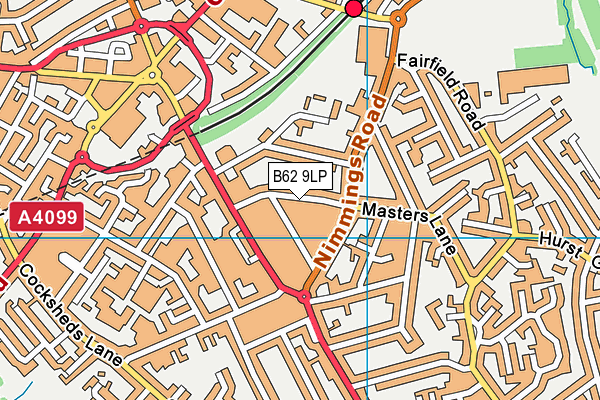 B62 9LP map - OS VectorMap District (Ordnance Survey)