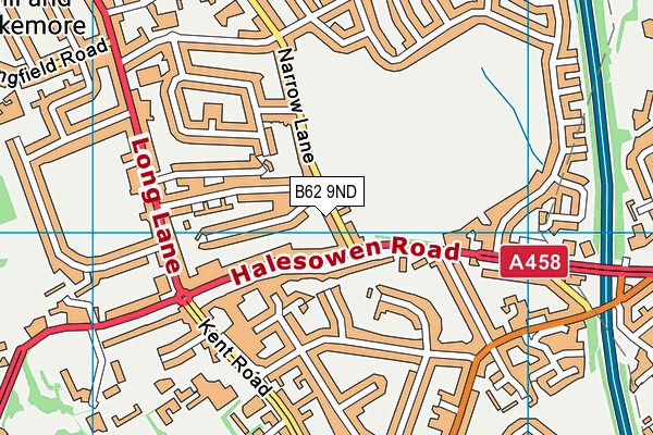 B62 9ND map - OS VectorMap District (Ordnance Survey)