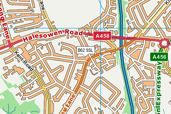 B62 9SL map - OS VectorMap District (Ordnance Survey)