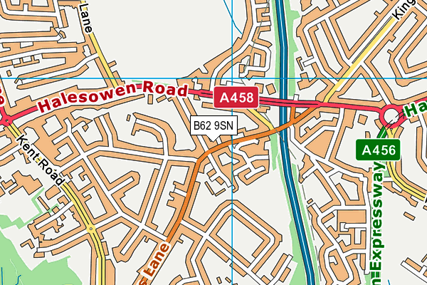 B62 9SN map - OS VectorMap District (Ordnance Survey)