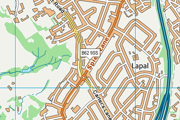 B62 9SS map - OS VectorMap District (Ordnance Survey)