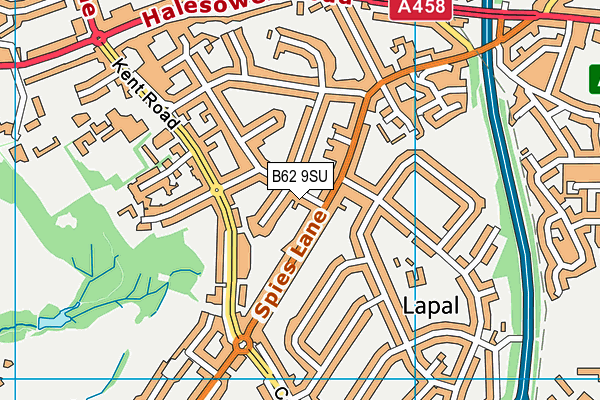 B62 9SU map - OS VectorMap District (Ordnance Survey)