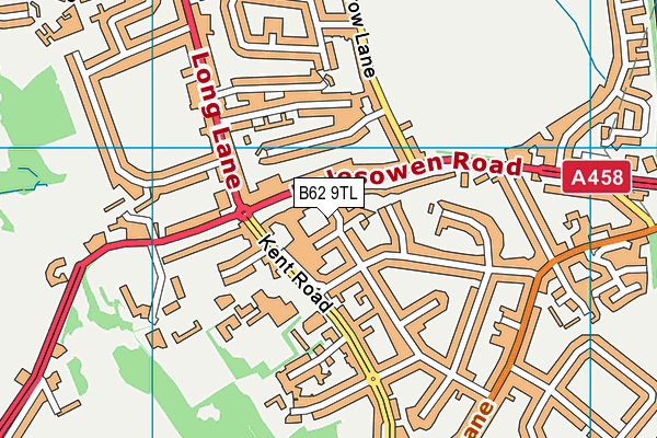 B62 9TL map - OS VectorMap District (Ordnance Survey)