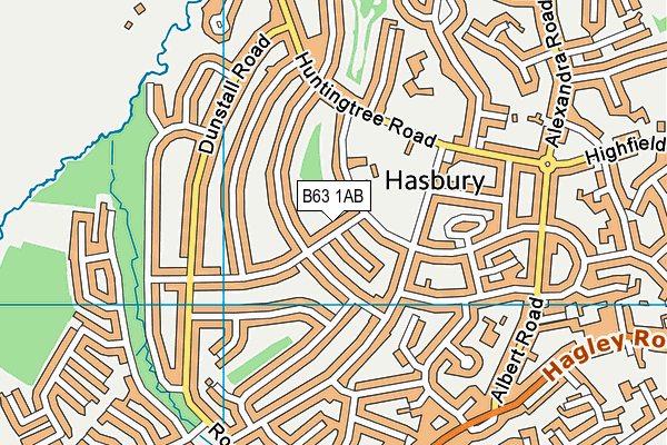 B63 1AB map - OS VectorMap District (Ordnance Survey)