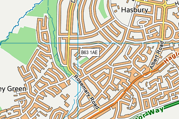 B63 1AE map - OS VectorMap District (Ordnance Survey)