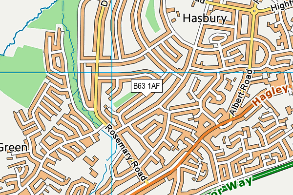 B63 1AF map - OS VectorMap District (Ordnance Survey)