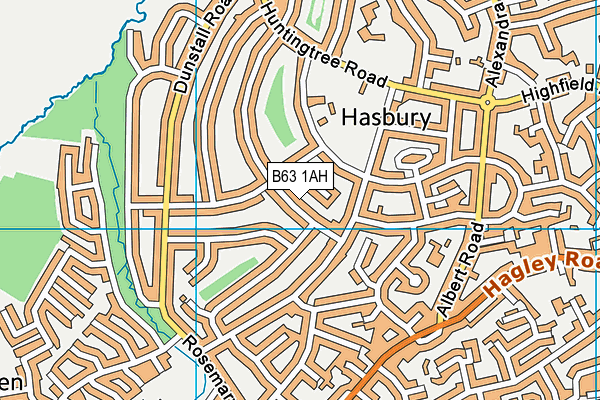 B63 1AH map - OS VectorMap District (Ordnance Survey)