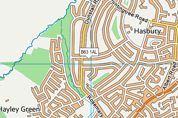 B63 1AL map - OS VectorMap District (Ordnance Survey)