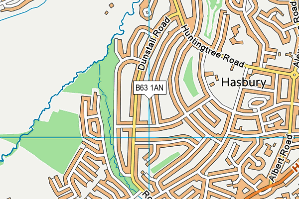 B63 1AN map - OS VectorMap District (Ordnance Survey)