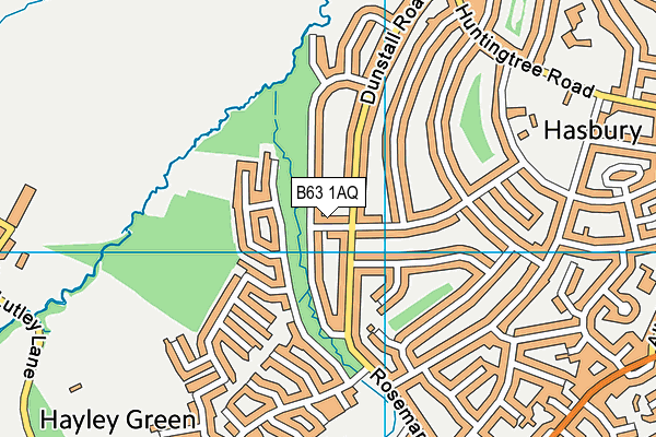 B63 1AQ map - OS VectorMap District (Ordnance Survey)