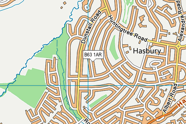 B63 1AR map - OS VectorMap District (Ordnance Survey)