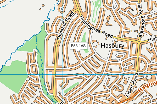 B63 1AS map - OS VectorMap District (Ordnance Survey)