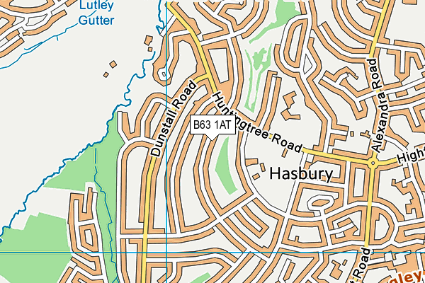 B63 1AT map - OS VectorMap District (Ordnance Survey)