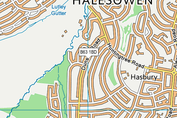 B63 1BD map - OS VectorMap District (Ordnance Survey)