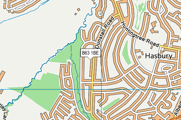 B63 1BE map - OS VectorMap District (Ordnance Survey)