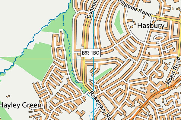 B63 1BG map - OS VectorMap District (Ordnance Survey)