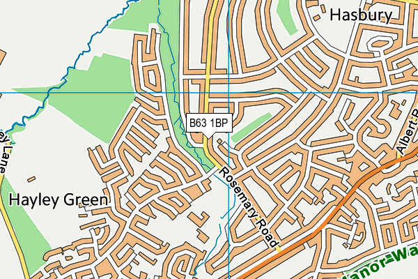 B63 1BP map - OS VectorMap District (Ordnance Survey)