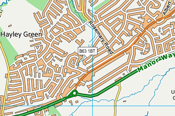 B63 1BT map - OS VectorMap District (Ordnance Survey)