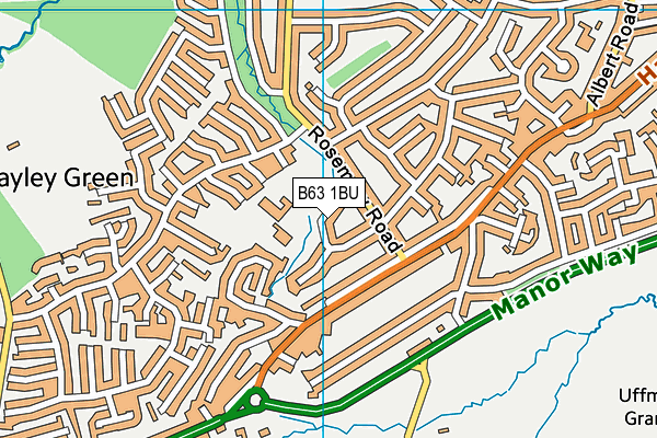 B63 1BU map - OS VectorMap District (Ordnance Survey)