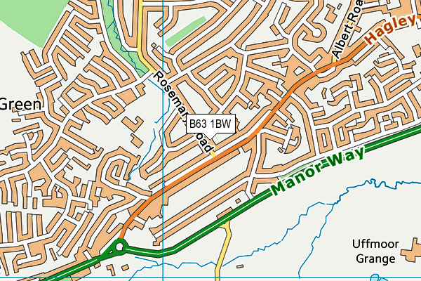 B63 1BW map - OS VectorMap District (Ordnance Survey)