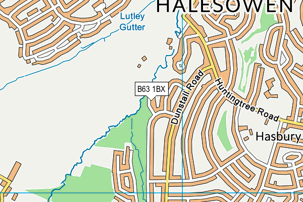 B63 1BX map - OS VectorMap District (Ordnance Survey)