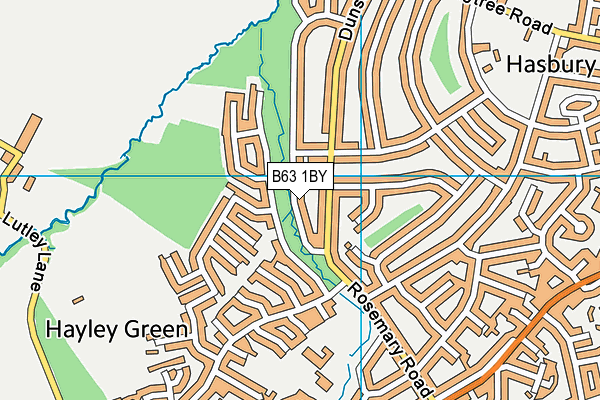 B63 1BY map - OS VectorMap District (Ordnance Survey)