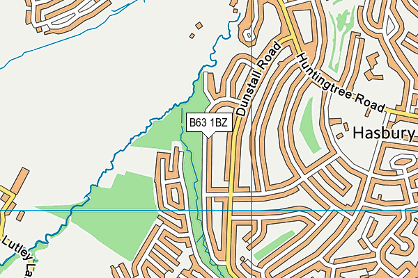 B63 1BZ map - OS VectorMap District (Ordnance Survey)