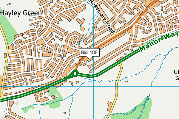 B63 1DF map - OS VectorMap District (Ordnance Survey)