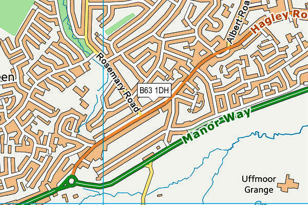 B63 1DH map - OS VectorMap District (Ordnance Survey)