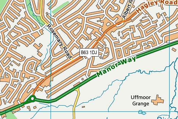 B63 1DJ map - OS VectorMap District (Ordnance Survey)