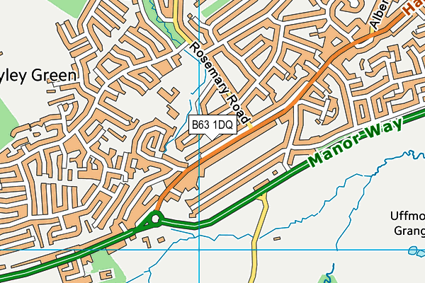 B63 1DQ map - OS VectorMap District (Ordnance Survey)