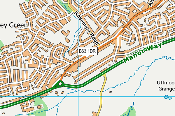 B63 1DR map - OS VectorMap District (Ordnance Survey)