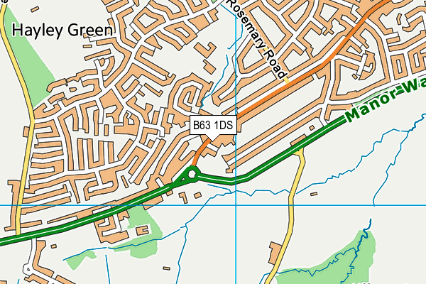 B63 1DS map - OS VectorMap District (Ordnance Survey)