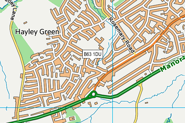 B63 1DU map - OS VectorMap District (Ordnance Survey)