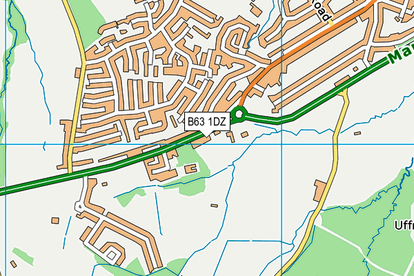 B63 1DZ map - OS VectorMap District (Ordnance Survey)