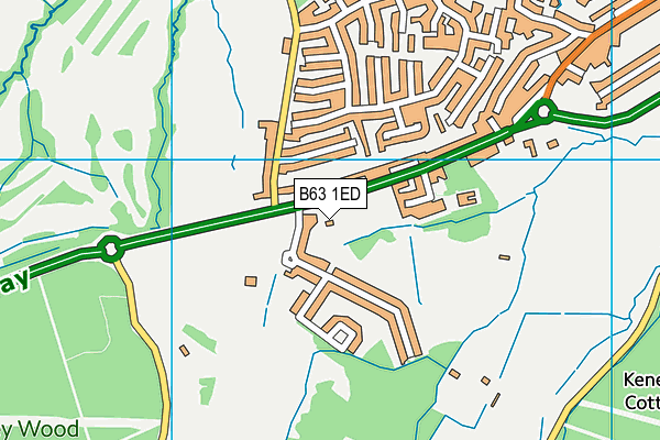 B63 1ED map - OS VectorMap District (Ordnance Survey)