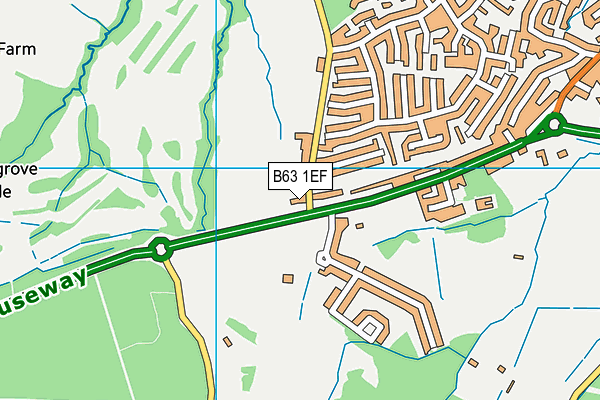 B63 1EF map - OS VectorMap District (Ordnance Survey)