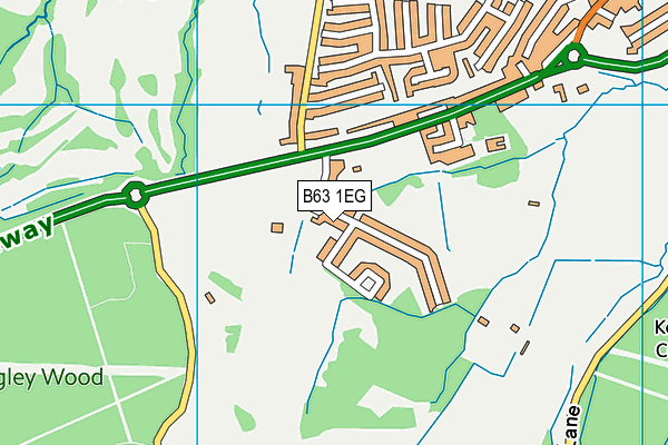 B63 1EG map - OS VectorMap District (Ordnance Survey)