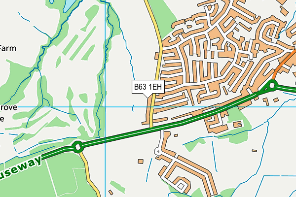 B63 1EH map - OS VectorMap District (Ordnance Survey)