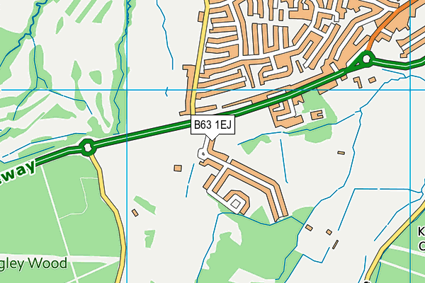 B63 1EJ map - OS VectorMap District (Ordnance Survey)