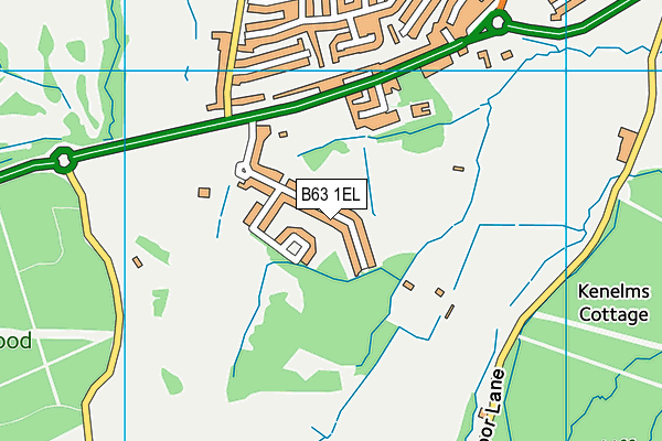 B63 1EL map - OS VectorMap District (Ordnance Survey)