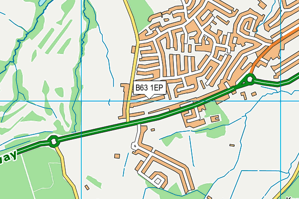 B63 1EP map - OS VectorMap District (Ordnance Survey)